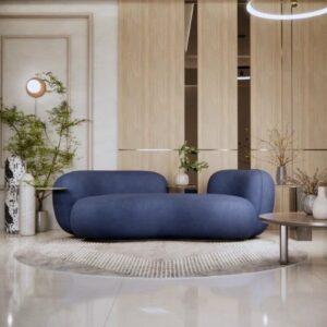 3 Seater Italian Curved Cashew Nut Designed Sofa