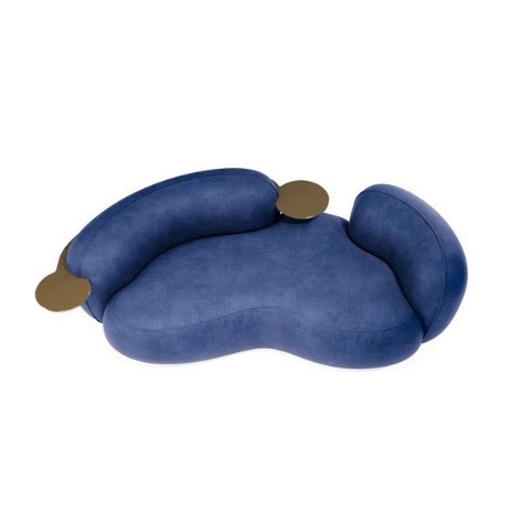 3 Seater Italian Curved Cashew Nut Designed Sofa - Image 3