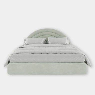 Modern Sunrise King-Size Green Bed with Hydraulic Storage - Image 4