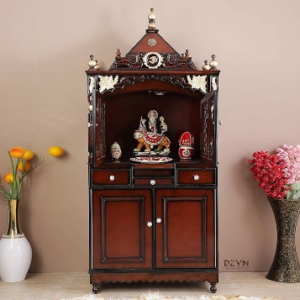  Furnitures Pooja Graham Large Teak Wood Pooja Mandap Doors Teak Wood Pooja Temple Home Big Size Stand Home Temple Door Pooja Mandir Home Big Size Brown Gold
