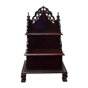 Tarang Arts Rosewood Mandasana, Pooja Mantapa Wooden Temple, Compact Pooja Mandir/Stand Sinhasan Ideal for Home/Office/Shops & Religious Festivals (28x17x14 Inches)